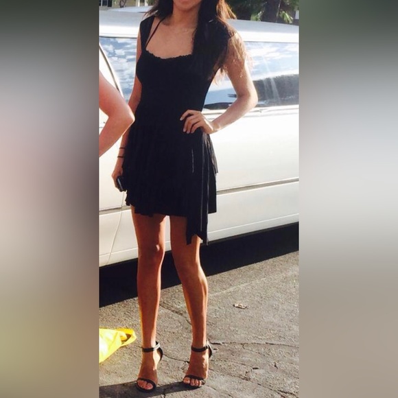 Free People little black dress with lace details size medium - Picture 3 of 3
